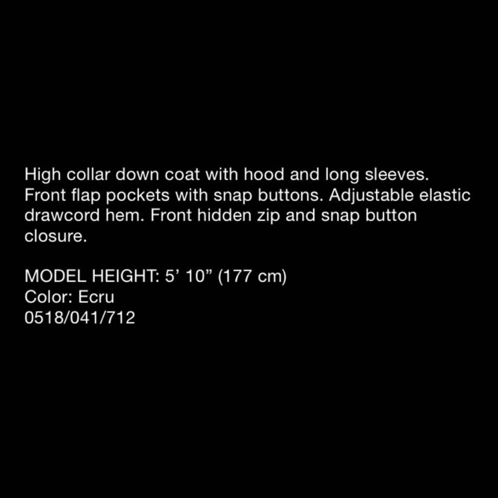ZARA Puffer Coat Jacket White Down Filled S - Picture 4 of 6